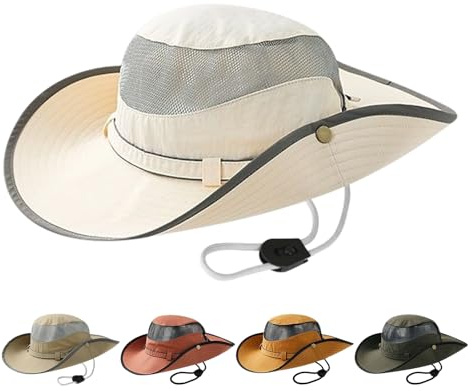 AYPOW Unisexe Chapeau de Soleil Pliable Large Bord Léger Respirant, Boonie pour Femme Homme