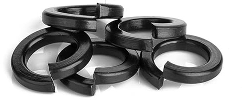 Rondelle de blocage à ressort noire, 10 pièces, rondelle de blocage fendue, joint élastique de rondelle de blocage à ressort à revêtement noir, bague d'étanchéité for boulons à vis M2-M36(M16)