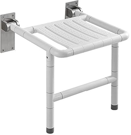 MJMLUCK Sedile Pieghevole per Doccia, Sedia di Sicurezza da Parete per Doccia Interna, Sgabello per Doccia con Gambe di Supporto Antiscivolo, Panca per Doccia (Colore: Giallo, Dimensioni: 47,5x46 cm