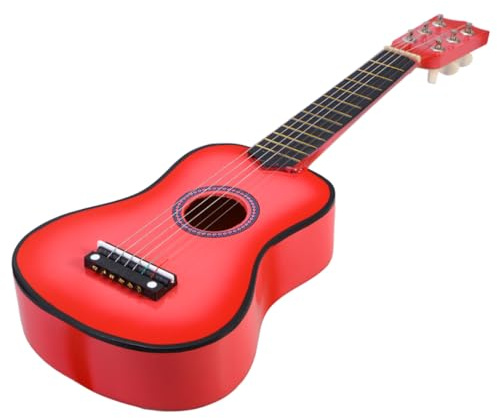 POPETPOP Chitarra in Legno Per Ragazzo Ragazza Chitarra Acustica Portatile Di Piccole Dimensioni Strumento Musicale Facile Da Suonare Per Principianti