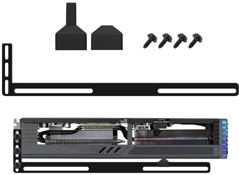 YAODHAOD GPU-stödfäste, grafikkort GPU-stödfäste, videokort snedställhållare, enkla eller dubbla kortplatser (svart)