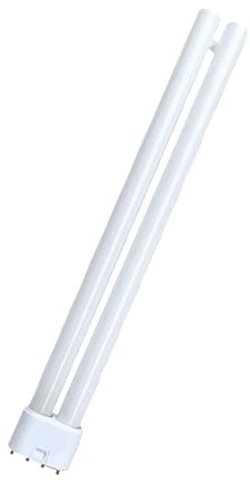 JrEam Lámpara Fluorescente de 18 W, 24 W, 36 W, 40 W y 55 W, 4 Pines, Doble Tubo, Base de Ahorro de energía, Ahorro de energía, H 2G11, Blanco, Amarillo, CA 220 V(White_36W)