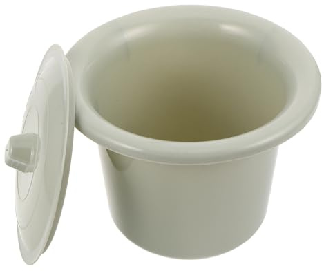 DECORNIJIA Bacinilla Portátil Unisex para Adultos con Tapa a Prueba de Olores, Cubo de Orina de Plástico Resistente, Capacidad Espaciosa, Adecuado para Uso Nocturno, Hospitalario