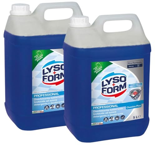 Lysoform Pro Formula Classico Plus 2 x 5L - Disinfettante ad azione detergente e deodorante, Pulizia per tutte le Superfici e Pavimenti