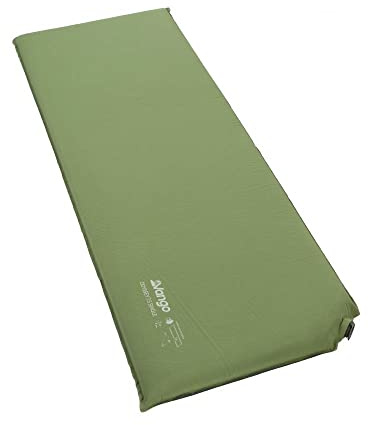 Vango Odyssey Single Self Inflating Camping Mat [Amazon Exclusive], 7.5cm Deep Sleeping Mat, Epsom Green