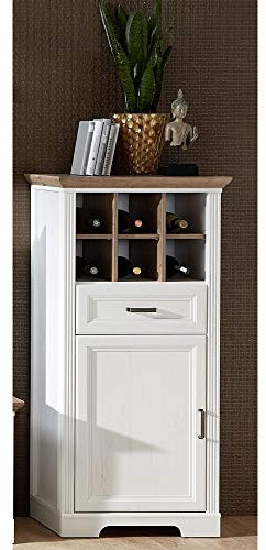 Kommode Stauraumelement im Landhaus-Stil in Pinie hell & Artisan Eiche Nb.