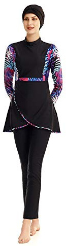 TianMaiGeLun Modest baddräkt full täckning baddräkt baddräkt strandkläder bikini badkläder UV solskydd