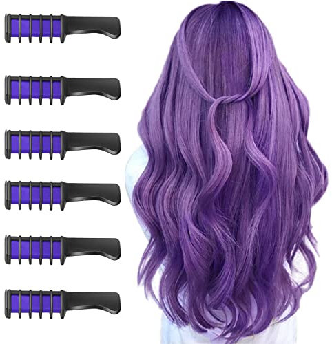 Hair Chalk for Kids Girls, MSDADA Temporary Bright Hair Color Dye for Kids Gifts for Girls Age 6 7 8-12+Colour Hairspray for Birthday Children's Day Halloween Christmas Party Cosplay DIY(Purple)