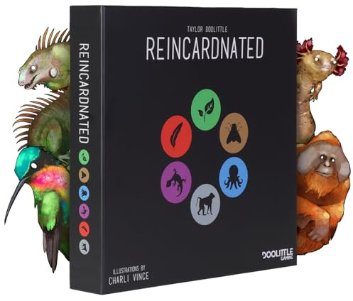Reincardnated by Doolittle Gaming - A Turn-Based Deck Drafting Card Game - Strategy Party Game for 2-6 Players on Family Game Night