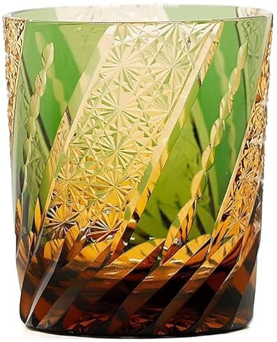 Vasos de Cerveza de Estilo japonés, Jarra de Cerveza de Cristal, Taza de Cerveza Hecha a Mano Tallada artesanalmente, Caja Fuerte Plus Ideal para Beber con Amigos