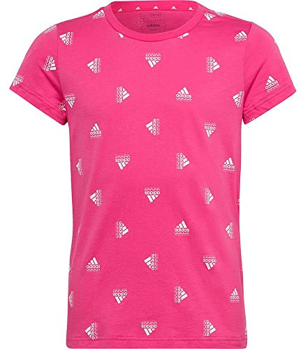 Adidas Niñas T-Shirt (Short Sleeve) G Bluv T, Semi Lucid Fuchsia/White, IB8920, 152