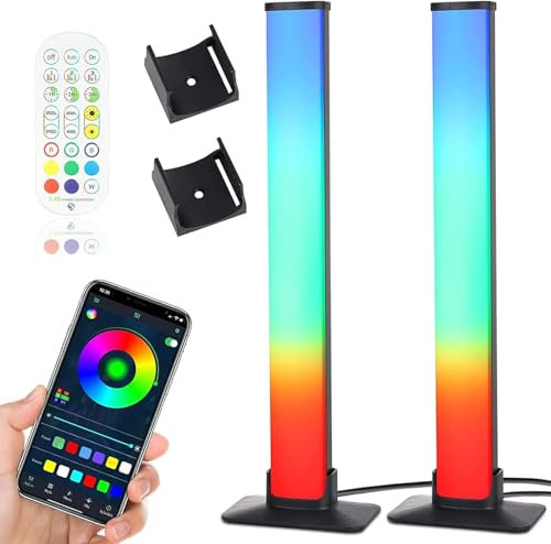 Meiyue Smart LED Lightbar, Gaming Smart LED Lampada RGB con Effetti Di Illuminazione Multiple,213 modalità e sincronizzazione musicale, Luce D'atmosfera per TV, PC, Decorazione della Camera, Ufficio