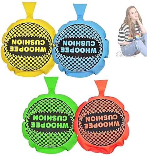 JUGUTA Coussin Peteur Autogonflant 4 Pièces, Farce Et Attrape Adulte, Coussin Péteur Enfant, Farces Et Attrapes, Prout Petteur, Whopee Cushion