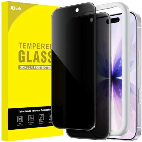 JETech Privacy Pellicola Protettiva per iPhone 17 6,3 Pollici, Anti-Spy Vetro Temperato Film con Strumento di Installazione Facile, Pacco da 2