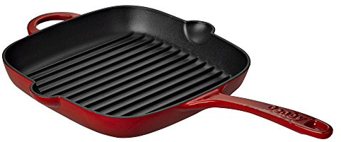 Denby 193048875 Cast Iron Griddle Pan, Pomegranate, 25 cm