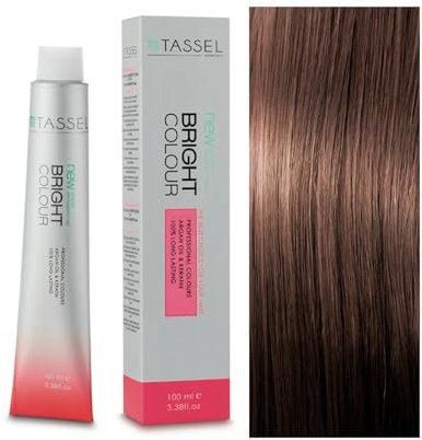 Tassel - Tinte Permanente Capilar Nº7.73 Rubio Medio Avellana - Mujer - 100 ml - Color Cálido y Natural con Nutrición de Argán y Keratina