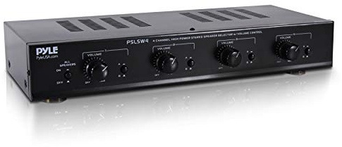 Multi-Zone Speaker Selector, 4-Channel Audio Speaker Receiver System