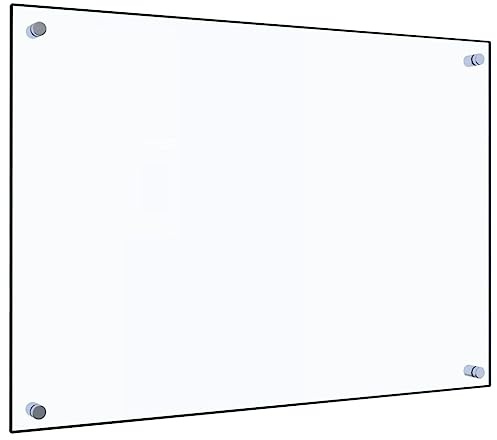 AUVYI Pannello Posteriore da Cucina in Vetro Temperato, 70 x 50 cm, Trasparente, Paraspruzzi Dietro Fornelli e Cucine