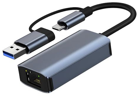 Oblinple Adaptador USB 3.0 Ethernet, USB C a RJ45 Gigabit LAN 1000 Mbps, Adapter Internet a USB Tipo C 10 100 1000Mbps, Conversor USB RJ45 para Windows XP MacBook Linux Vista Chromebook, etc