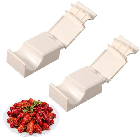 2 Pièces Éplucheur d'Écrevisses, Décortiqueur d'Écrevisses Efficace Outil Éplucheur de Crevettes Portable Gadgets de Cuisine pour Éplucher Queues de Crevettes Cuites