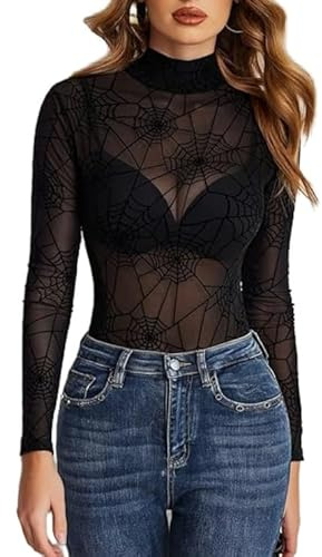 Avidlove Body Sexy Pour Femmes, Haut en maille élégant, T-Shirt Fit Y2K Casual Justaucorps Sexy Modelant Haut Top à Col Roulé Tenue De Festival Rave Bodys Hauts de soirée,Lignes noiresXL