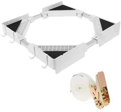 BAODBF Kit impilabile per lavatrice e asciugatrice, asciugatrice in lavatrice, con corda a cricchetto, telaio di montaggio intermedio per lavatrice da 50 a 70 cm, asciugatrice, kit impilabile per