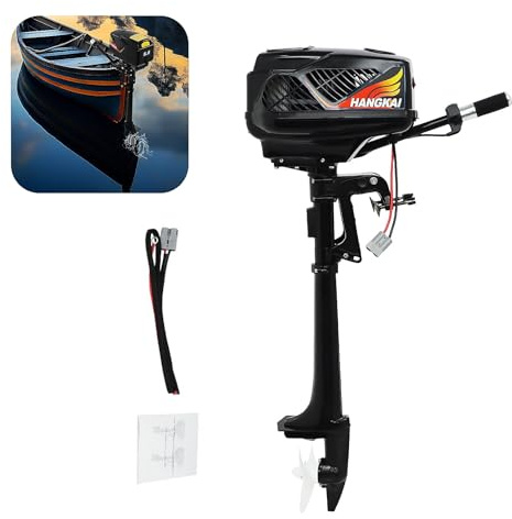 HUOMMGS Elmotor, båtmotor, utombordsmotor, 800 kg, 1 200 W, båtmotor, elektrisk motor med 360° steglös joystick, 48 V, utombordsmotor, 2–4 m båtmotor