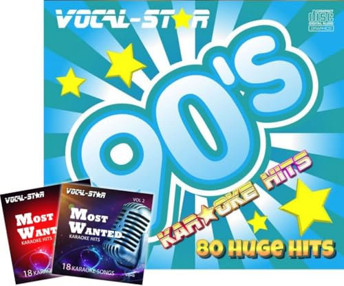 Karaoke CD Disc Set With Words - Hits From the 90's 1990`s - 80 Songs 4 CDG Discs By Vocal-Star