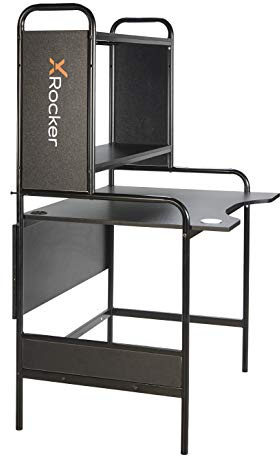 X Rocker Icarus Gaming Station / Schreibtisch mit Kabelmanagement & Monitor Fach 90 x 74 x 146 cm