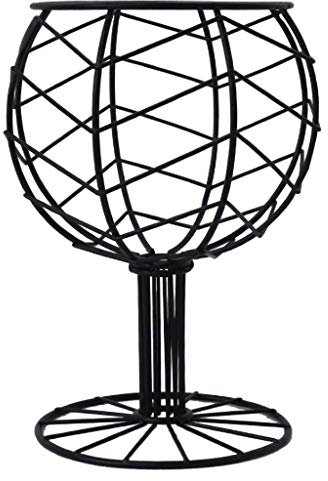 YUQI Verre à vin créative Fer Forgé Snack Panier de Rangement Casse-croûte Plateau Dessert Fruit Basket Fournitures de ménage Stockage