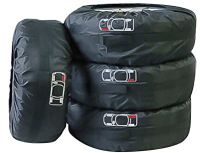 Mify Reifentaschen, Ersatzradabdeckungen, Reifen Rad Staubschutz, Rad Staubschutz, Reifen Aufbewahrungstasche, Rad Reifen Aufbewahrungstaschen 4er Set, 19-23 Zoll Reifen, L
