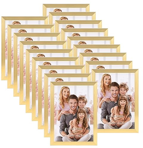 Gold Picture Frames 5x7 Inch Set of 18