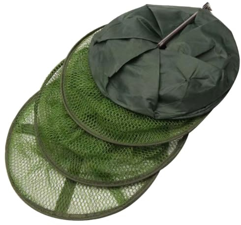 Gatuida Collapsible Mesh Crayfish Trap, 45 inches Portable Foldable Fishing Net, Stainless Steel Mesh Fishing Netting for Protecting Fish, Catching Crabs, Lobster, Shrimp, Crayfish Crabbing Kit