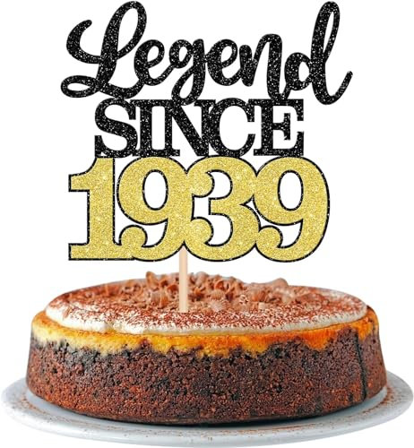 1 Stück Aufschrift Legend Since 1940 Tortenaufsatz 85 Kuchen Topper Glitter alles Gute zum 85. Geburtstag Kuchen Pick 85 Fabulous Tortendekorationen für Prost zum 85