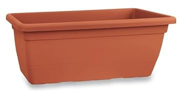 Generico FIORIERA ANTHEA VASO DA FIORI RETTANGOLARE CASSETTA PER FIORI VARIE MISURE E COLORI (100X45X40H, TERRACOTTA)