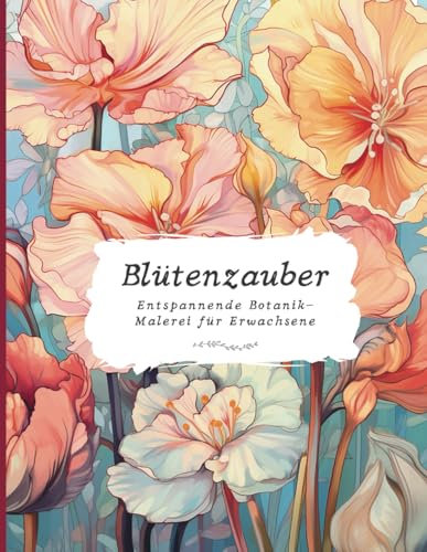 Blütenzauber: Entspannende Botanik-Malerei für Erwachsene: Ein Malbuch für Erwachsene mit beruhigenden Botanik-Motiven zur Stressbewältigung und Entspannung (Malbücher für Erwachsene)