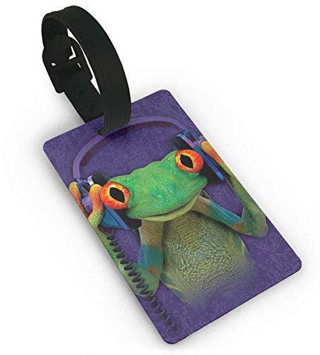 Dj Frog Étiquettes à bagages pour valises, porte-cartes de visite, accessoires de voyage