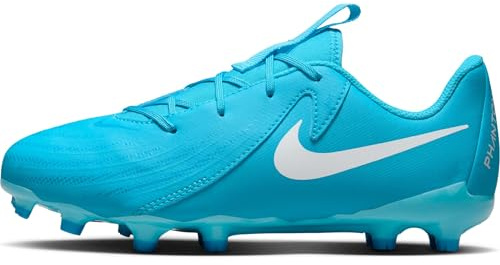 Nike Unisex Kids Phantom Gx Ii Academy Fg/Mg Football Shoe, Blue Fury White, 4 UK