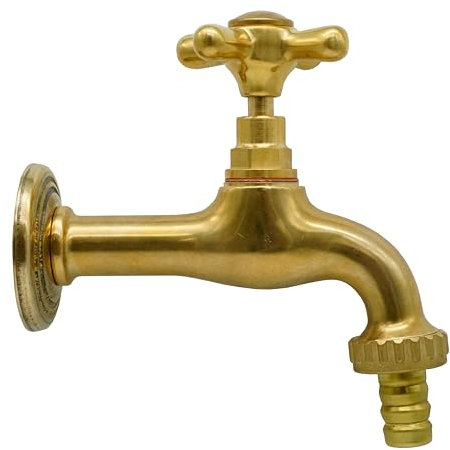 L'Artistica F.LLI PERINCIOLI | Grifo con asa en cruz, grifo de latón para fuentes de columna o pared, 160 x 137 mm
