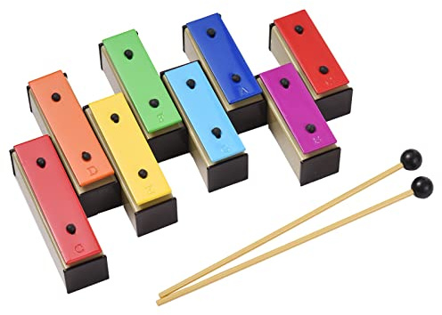 Headerbs Color Xylophone Glockenspiel Keyboardinstruments Metallplattor Musikuppfattning Lätt Att Montera och Bära Effektivt Lärande Verktyg Hemunderhållning Musikutbildning