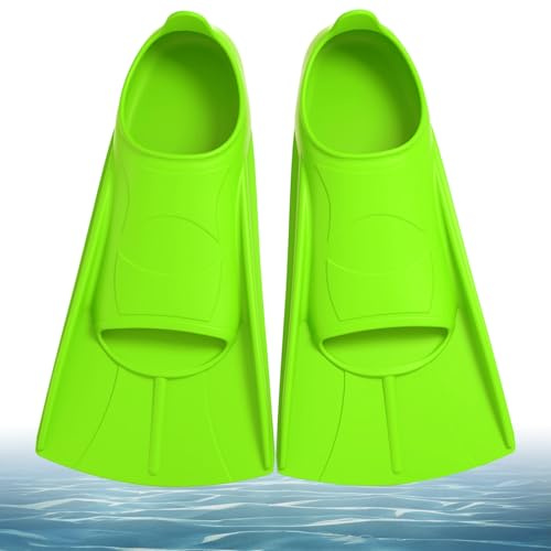Simfenor för barn, korta fenor för barn, silikon snorkelfenor, korta dykfenor flickor, vattenträning, snorkling, dykning för nybörjare