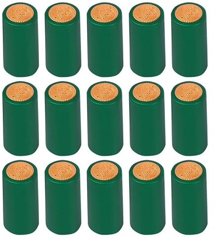 VALICLUD Lot de 200 Capsules Thermorétractables Vertes pour Bouteilles de Vin Rouge Films Thermorétractables pour Vin Maison Colle Jetables pour Conservation et Présents