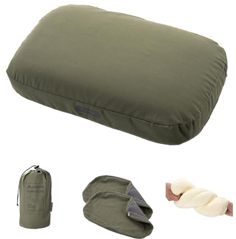 BISINNA Camping Memory Foam Pillow, Ultralight Travel Pillow