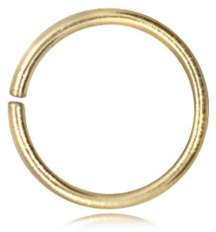 The Jewellery Store London 5 Pieces Anneaux Ouverts, Vermeil Doré, sans Nickel, Diamètre 6mm