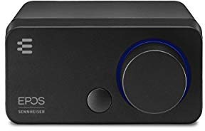 EPOS GSX 300 - Scheda Audio Esterna per PC – Scheda Audio Stereo e Surround 7.1 ad Alta Risoluzione - Manopola del Volume LED, Pulsante Smart Personalizzabile - Windows 10 - Nero (1000201)
