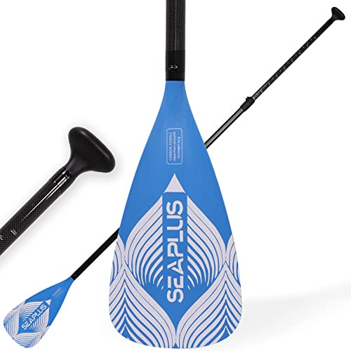 SEAPLUS Kolfiberpaddel, 3 st justerbar paddel för stående paddelbräda, SUP-paddel, justerbar från 170 cm till 209 cm (67–83 tum) (1,7–2,1 m) 0,7 kg (751 g)