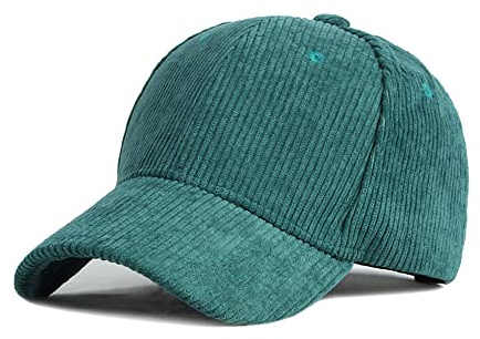 GIVBRO Gorra de béisbol para hombre y mujer, de pana, ajustable, unisex, estilo polo, informal, lisa, para otoño e invierno, gorra deportiva, verde, Taille unique