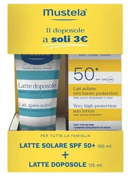 Mustela Special Pack Latte Solare SPF50+ 100ml + Latte Doposole 125ml
