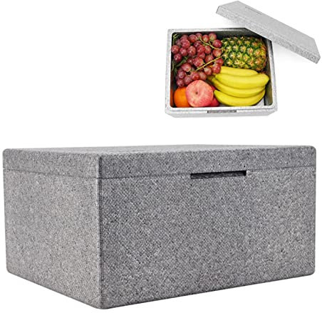 RENHUAVOY Tragbare Kühlbox, Warmhaltebox mit Deckel, Thermo aus EPP für Camping, Picknick und Festivals