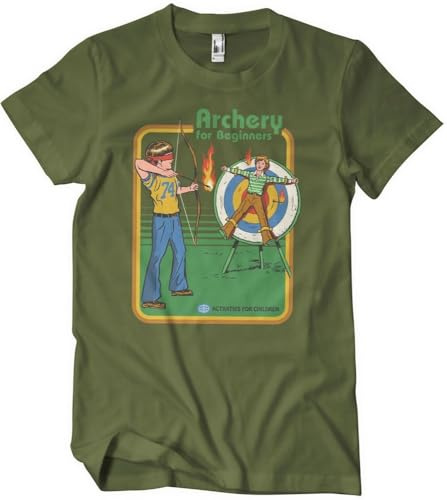Steven Rhodes Archery for Beginners T-Shirt Olive-M